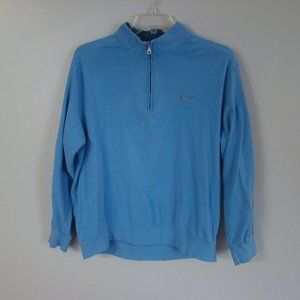 Greg Norman Performance Golf Shirt XL 1/4 Zip Long Sleeve Blue